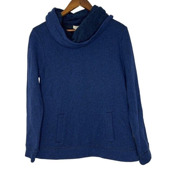 J Crew Blue Funnel Neck Long Sleeve Sweater Size Medium Women’s NEW - Picture 1 of 8